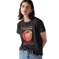 Levi's Womens Western Archival S/S Graphic Boxy Tee (A8804-0063) Cash Prize N Pirate Black