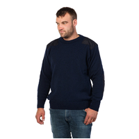 MKM Mens Survival Plain Knit Sweater (WW504) Navy  [SD]