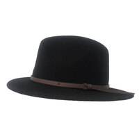 Statesman Bradbury Traveller Wool Felt Hat (M00047BB) Black