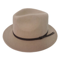 Statesman Bradbury Traveller Wool Felt Hat (M00048BS) Sand