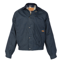 Outback Trading Mens Burke Dry Wax Jacket (6188) Navy
