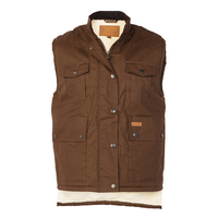 Outback Trading Mens Yarra Dry Wax Vest (6190) Brown