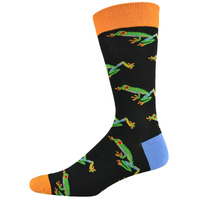 Bamboozld Mens Rainforest Frog Socks (BBS18RAINFROG) Black