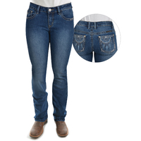 Pure Western Womens Trisha Bootcut Jeans (PCP2208384) True Blue