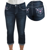 Pure Western Womens Leah Capri Jeans (PCP2209380) Indigo [SD]