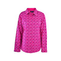 Pure Western Womens Kat Print L/S Shirt (P1W2126436) Pink  [SD]