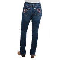Pure Western Womens Steph Bootcut Jeans - 34 Leg (PCP2208424) Old Indigo 