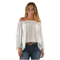 Pure Western Womens Kendall Top (P1S2597495) White/Navy