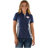 Pure Western Womens Mikayla Polo (P1S2566494) Navy/White
