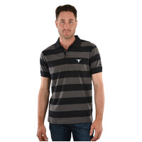 Pure Western Mens Manning Polo (P1S1505460) Black/Charcoal Marle [SD]