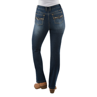 Pure Western Womens Brady High Waisted Bootcut Jeans - 34 Leg (PCP2213509) Midnight