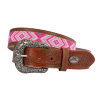 Pure Western Womens Shae Belt (P1S2906BLT) Tan/Pink