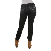 Pure Western Womens Joan Skinny Jeans (PCP2201577) Ebony [AD]