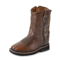 Pure Western Toddlers Ryder Western Boots (PCP78095T) Antique Brown