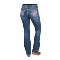 Pure Western Womens Willa Bootcut Jeans - 32 Leg (PCP2211652) Evening Sky