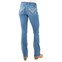 Pure Western Womens Ziggy Bootcut Jeans - 34 Leg (PCP2208724) Retro Blue