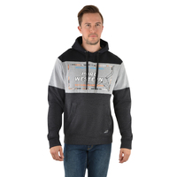 Pure Western Mens Watson Pullover Hoodie (P3W1512679) Black/Charcoal [SD]