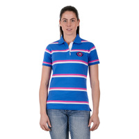Pure Western Womens Emerie S/S Polo (P3S2563694) Blue/Pink
