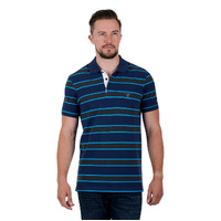 Pure Western Mens Peter S/S Polo (P3S1505759) Navy/Charcoal Marle