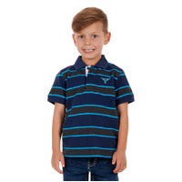 Pure Western Boys Peter S/S Polo (P3S3500759) Navy/Charcoal Marle