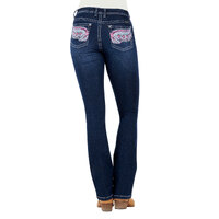 Pure Western Womens Odelia Bootcut Jeans - 34 Leg (PCP2211608) Darkest Night