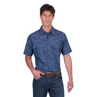 Pure Western Mens Travis S/S Shirt (P5S1102074) Chambray