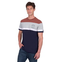 Pure Western Mens Jeffery S/S Tee (P5S1503087) Navy/Rust