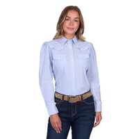 Pure Western Womens Lexi L/S Shirt (P5S2127122) Blue