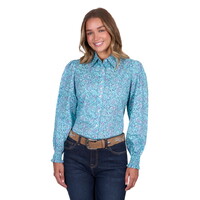 Pure Western Womens Riley L/S Shirt (P5S2140124) Turquoise
