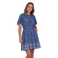 Pure Western Womens Farrah S/S Dress (P5S2400111) Blue