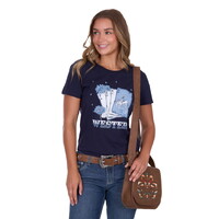 Pure Western Womens Sherry S/S Tee (P5S2598101) Navy
