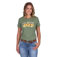 Pure Western Womens Charlie S/S Tee (P5S2598105) Moss