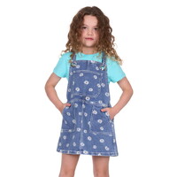 Pure Western Girls Adison Pinafore (P5S5402150) Retro Blue