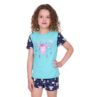 Pure Western Girls Cowgirl Pyjamas (P5S5942PJS) Navy/Aqua