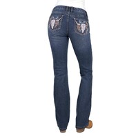 Pure Western Womens Bec Bootcut Jeans - 34 Leg (PCP2208036) Indigo