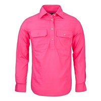 Ritemate Childrens Pilbara Closed Front Shirt (RM400CF) Hot Pink