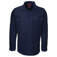 Ritemate Mens Open Front Heavy Weight L/S Work Shirt (RM1000) Navy