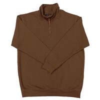 Ritemate Mens Pilbara Classic Zipper Closed Front Fleece Pullover (RMPC045) Tobacco