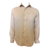 Ritemate Mens Pilbara Linen L/S Shirt (RMPC055) Stone [SD]