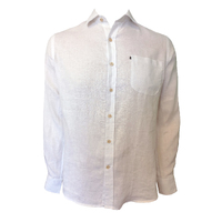 Ritemate Mens Pilbara Linen L/S Shirt (RMPC055) White [SD]