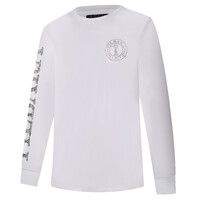 Ritemate Mens Pilbara Crew Neck L/S Tee (RMPC148) White