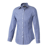 Ritemate Womens Pilbara Classic Fit L/S Cotton Shirt (RMPC142) Navy/White [SD]