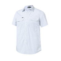 Ritemate Mens Pilbara Classic Fit S/S Shirt (RMPC152S) Diesel/White