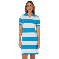 Ritemate Womens Pilbara Madeline Classic Polo Dress (RMPC130) Cornflower/White