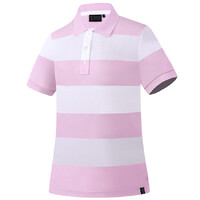 Ritemate Womens Pilbara Sophia Classic Cotton Polo (RMPC122) Pale Pink/White