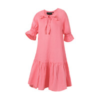 Ritemate Womens Pilbara Tilly 3/4 Sleeve Linen Dress (RMPC136) Lipstick