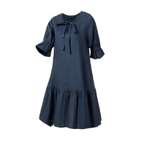 Ritemate Womens Pilbara Tilly 3/4 Sleeve Linen Dress (RMPC136) Navy