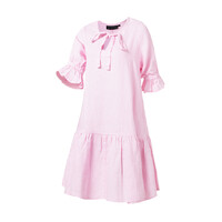Ritemate Womens Pilbara Tilly 3/4 Sleeve Linen Dress (RMPC136) Pink