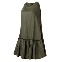 Ritemate Womens Pilbara Emma Linen Sun Dress (RMPC137) Olive