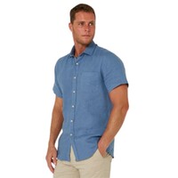 Ritemate Mens Pilbara Classic Fit S/S Linen Shirt (RMPC055S) Slate